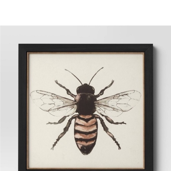 THRESHOLD 3pc Bees Framed Wall Canvases  -12x12 - Picture 4 of 5
